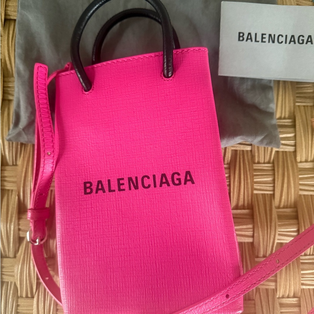 Balenciaga Vibrant Hot Pink Mini Bag Shopper